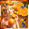 Donna con arance - GIF animado gratis