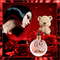 Red rose in a red frame - Gratis animerad GIF