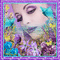 Femme  lavande et turquoise - Darmowy animowany GIF
