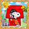 Snoopy écoute le Printemps - GIF animé gratuit