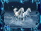 White horses in the sea - GIF animado grátis