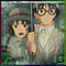 Couple de manga dans la tempête - GIF animado grátis