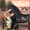 femme et son cheval - Δωρεάν κινούμενο GIF