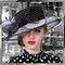 Vintage lady in black and white - GIF animado grátis