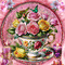 Taza de rosas y velas - 免费动画 GIF