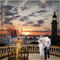 coucher de soleil au bord de la mer - GIF animé gratuit