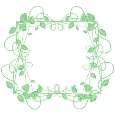 frame-green-leaf - png grátis