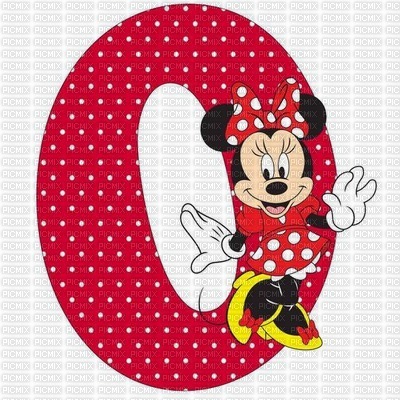 image encre lettre O Minnie Disney edited by me - ücretsiz png