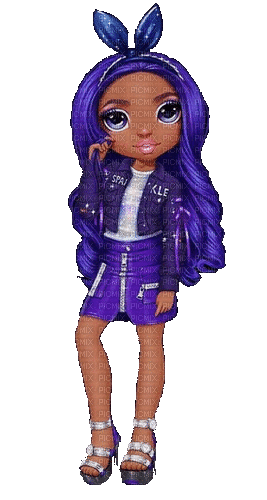 lavender violet girl doll Bratz - Gratis animeret GIF