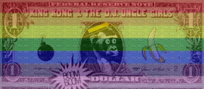 rainbowcore monkey dollar - бесплатно png