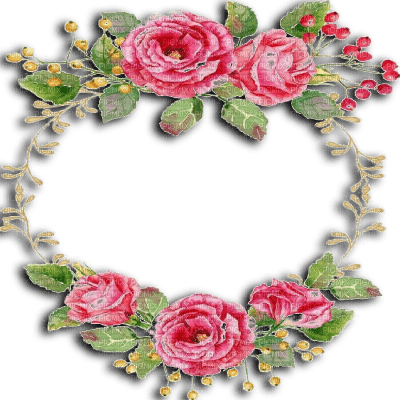 kikkapink flowers spring frame rose roses - ilmainen png