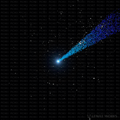 Estrella fugaz azul - Animovaný GIF zadarmo
