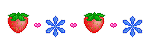 strawberry divider - Free animated GIF