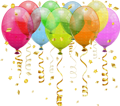 kikkapink deco scrap birthday balloons - фрее пнг
