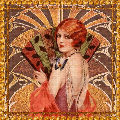 Art Deco woman bp - Gratis geanimeerde GIF
