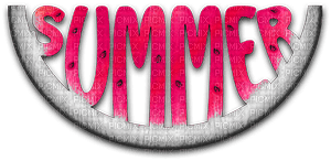 soave text deco summer watermelon black white - PNG gratuit