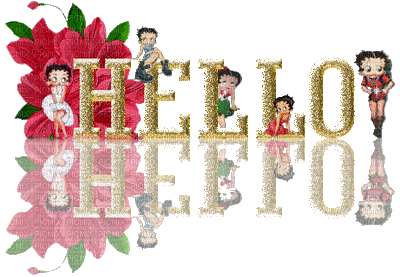Hello - Betty Boop - GIF animasi gratis
