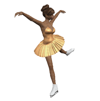 ice figure skater femme gif hiver - Free animated GIF