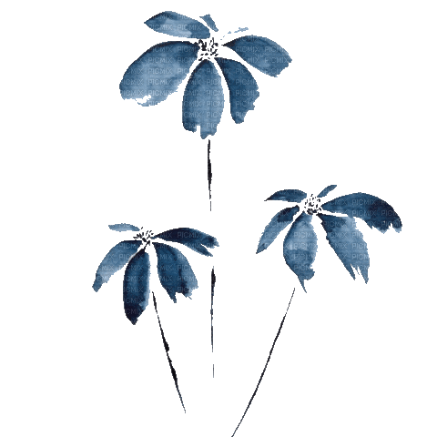 Blue.Flowers.Fleurs.gif.Victoriabea - Darmowy animowany GIF