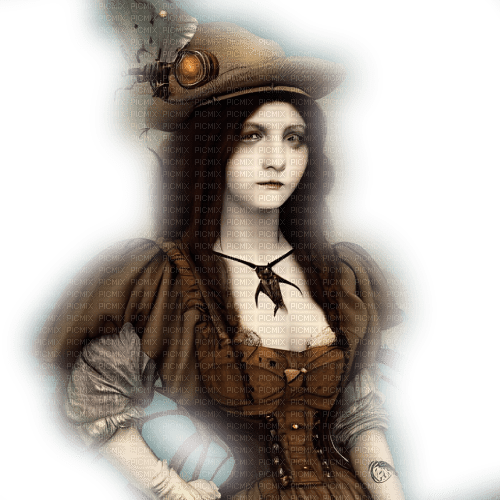 kikkapink autumn gothic woman steampunk - ilmainen png