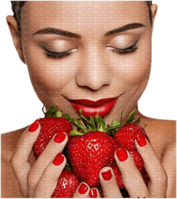 woman strawberry bp - zdarma png