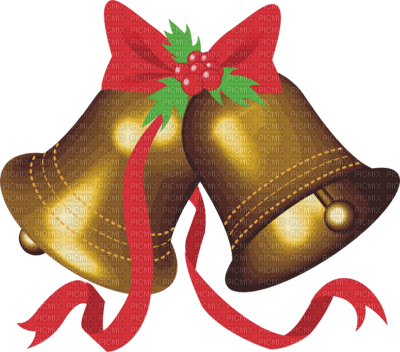 Kaz_Creations Christmas Decoration Bells - PNG gratuit