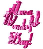 text have a wonderful day pink gif - 免费动画 GIF