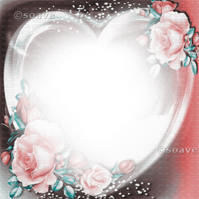 soave frame vintage heart valentine flowers rose - bezmaksas png