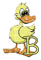 Kaz_Creations Alphabets Ducks Letter B - GIF animé gratuit