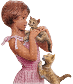 Kaz_Creations Baby Enfant Child Girl Cats Kittens Cat Kitten - png ฟรี