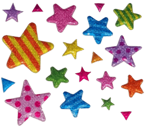 Star stickers rainbow - zdarma png