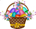 Kaz_Creations Easter Deco Eggs In Basket - zadarmo png