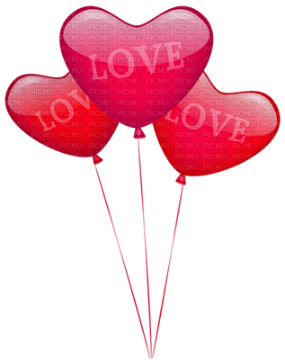 Kaz_Creations Valentine Deco Love Balloons Hearts Text - 免费PNG