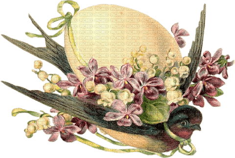 pascua  pajarito flores huevo dubravka4 - PNG gratuit
