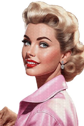 vintage retro pin-up woman milla1959 - Animovaný GIF zadarmo