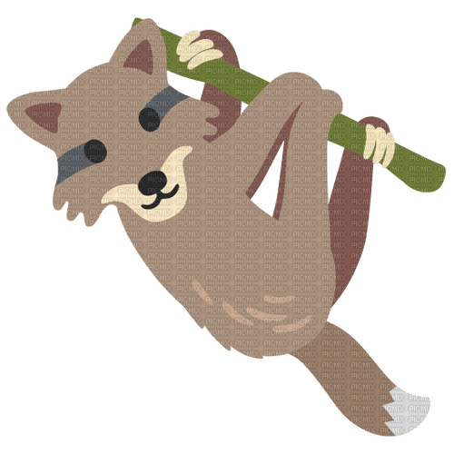 wolf sloth emojikitchen - 免费PNG