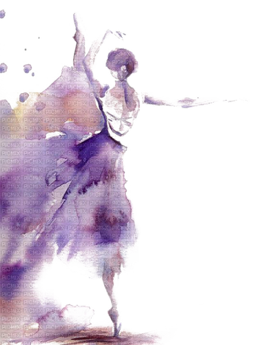 Watercolor ballerina purple - kostenlos png