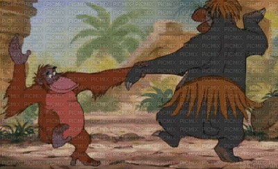 monos bailando - GIF animado grátis
