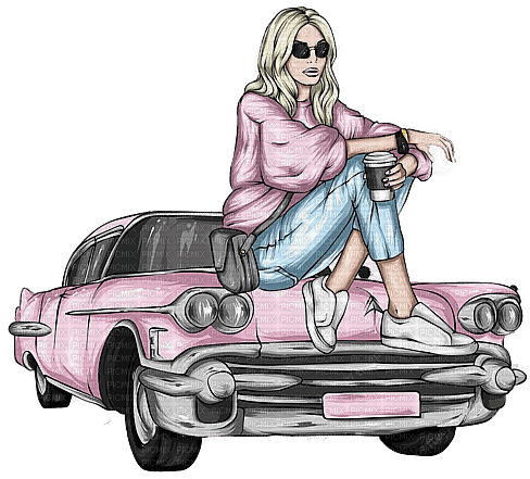 Pink Cadillac Woman - png gratis