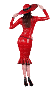 minou52-ani-kvinna-donna-röd - Gratis geanimeerde GIF