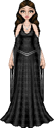 Pixel Woman in Black - Gratis animeret GIF