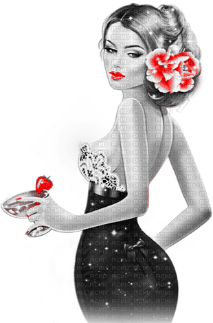 soave woman fashion glass cocktail new year - PNG gratuit