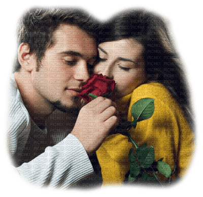 couple with flowers bp - PNG gratuit