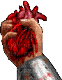 heart beating in hand - Besplatni animirani GIF