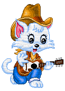 chaton joueur de guitare - GIF animé gratuit