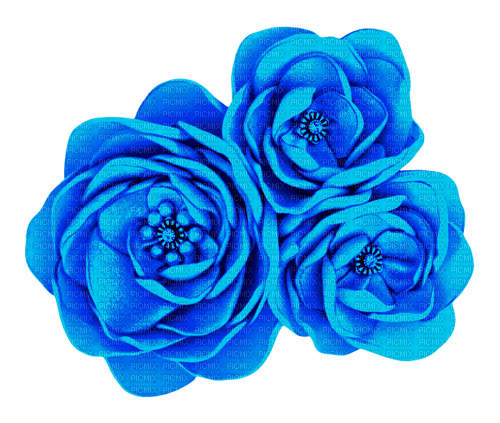Vintage.Flowers.Blue - 免费PNG