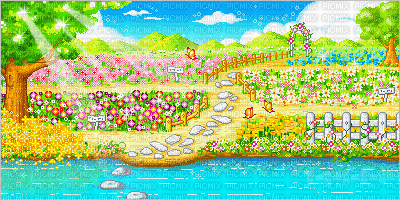 kawaii pixel art background - Darmowy animowany GIF