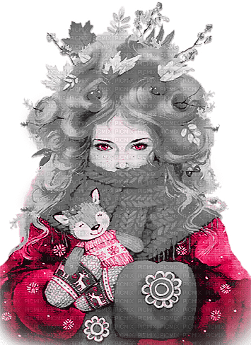 soave woman fashion  autumn winter leaves toy - PNG gratuit