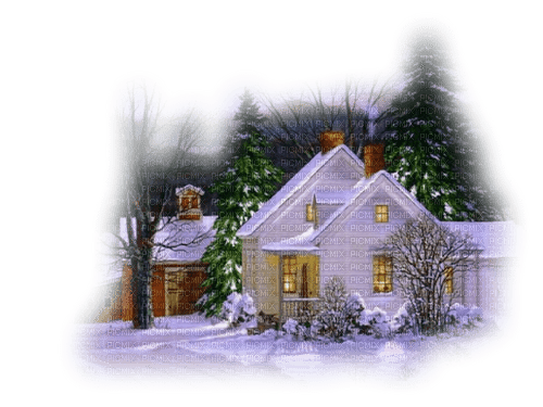 House in Winter - png gratis