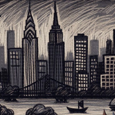 New York City Drawing - png ฟรี